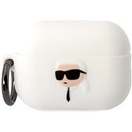 Karl Lagerfeld 3D Logo NFT Karl Head Airpods Pro 2 fehér szilikon tok - Fülhallgató tok