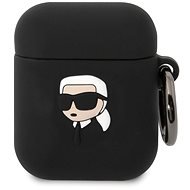 Karl Lagerfeld 3D Logo NFT Karl Head Silikonové Pouzdro pro Airpods 1/2 Black - Headphone Case