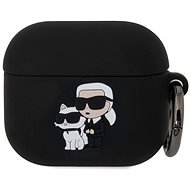 Karl Lagerfeld 3D Logo NFT Karl and Choupette szilikon tok az AirPods 3 készülékhez Black - Fülhallgató tok