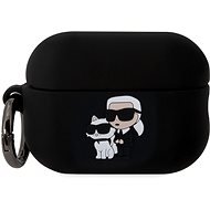 Karl Lagerfeld 3D Logo NFT Karl and Choupette Silikonové Pouzdro pro AirPods Pro 2 Black - Headphone Case