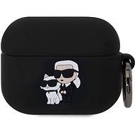Karl Lagerfeld 3D Logo NFT Karl and Choupette Silikonové Pouzdro pro AirPods Pro Black - Headphone Case