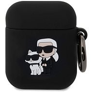 Karl Lagerfeld 3D Logo NFT Karl and Choupette Silikonové Pouzdro pro AirPods 1/2 Black - Headphone Case