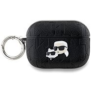 Karl Lagerfeld PU Embossed Karl and Choupette Heads Pouzdro pro AirPods Pro 2 Black - Headphone Case