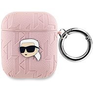 Karl Lagerfeld PU Embossed Karl Head Pouzdro pro AirPods 1/2 Pink - Headphone Case