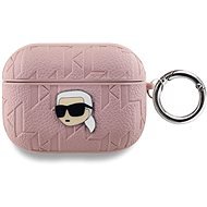 Karl Lagerfeld PU Embossed Karl Head Pouzdro pro AirPods Pro Pink - Headphone Case