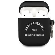 Karl Lagerfeld Rue St Guillaume Airpods 1&2 fekete szilikon tok - Fülhallgató tok