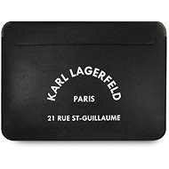 Karl Lagerfeld Saffiano RSG Embossed Computer Sleeve 16" Black - Laptop Case