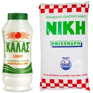 KALAS LIGHT Fine sea salt 375 g, contains 51% less salt + NIKI Semi-coarse iodized 1 kg - Salt