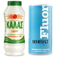 KALAS LIGHT Fine sea salt 375 g, 51 % less salt + BENESOL Fluoridated iodized 250 g - Salt