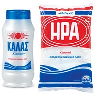 KALAS Fine sea salt CLASSIC 400 g + HERA Fine iodized 1 kg - Salt