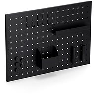 ZELLER Note board with drawers 50 × 35 cm, black - Notice-board