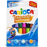 Carioca Tempera colours in stick 12 pcs - Tempera