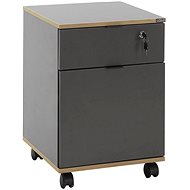 Cheapest furniture Container on wheels Corno, anthracite/oak - Office Container