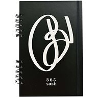 Be Nice 365 SOBĚ - black with white print 2025 - Planner