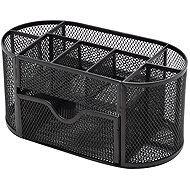 Verk VERJ 27362 desk organizer, metal, 9 compartments, black - Stationery Stand