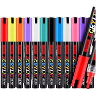 Pronett XJ5609 Acrylic markers set of 12 - Felt Tip Pens