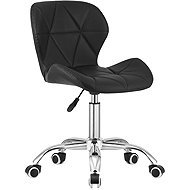 ModernHome Swivel office chair with wide backrest, eco leather, black - Office Chair