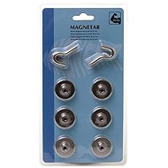 Neodymium magnetar with hook, 6 pcs - Magnet