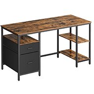 VASAGLE Grindstone 140 × 60 cm, black/brown - Writing Desk