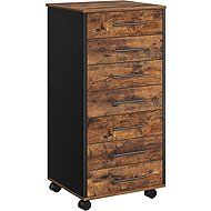 Vasagle Mobile office container Dovi brown/black - Office Container