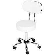 ModernHome BC009 Swivel stool with backrest, load capacity 136 kg, white - Salon Chair