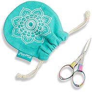KnitPro Folding Scissors 9.6cm in a Mandala Design Pouch - Dressmaker’s Scissors