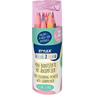 STYLEX Mini Crayons in a Box with Sharpener, 12 pcs - Coloured Pencils
