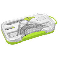 MAALEO 27975 Geometry Set with Compass, Ruler and Protractor, Green - Compasses