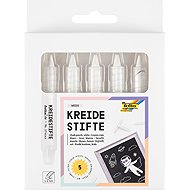 FOLIA Chalk pencils, white, 5-piece set - Chalk
