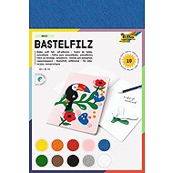 FOLIA Basic self-adhesive sheet, 20×30cm, 10 sheets, assorted colours - Craft Felt