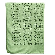Kaptan Quick-drying towel Smile 70 × 140 cm, green - Bath Towel