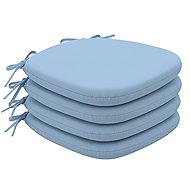 Kaptan Komfort Seat cushion set 4 pieces 36 × 37 cm, Jersey, blue - Pillow Seat