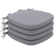 Kaptan Komfort Seat cushion set 4 pieces 36 × 37 cm, Jersey, light grey - Pillow Seat