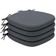 Kaptan Komfort Seat cushion set 4 pieces 36 × 37 cm, Jersey, dark grey - Pillow Seat