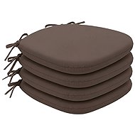 Kaptan Komfort Seat cushion set 4 pieces 36 × 37 cm, Jersey, dark brown - Pillow Seat