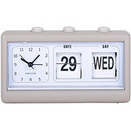 Karlsson Retro alarm clock FLIP with date, grey - Alarm Clock