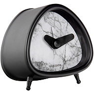 Karlsson Alarm clock with marble dial, MARBLE, white - Alarm Clock