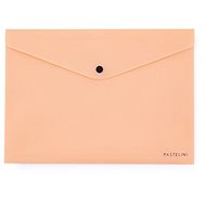 Karton P+P A4 PP envelope with button PASTELINI apricot - Document Folder