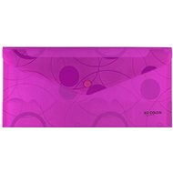 Karton P+P Envelope DL PP with button NEO COLORI pink - Document Folder