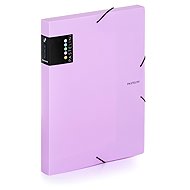 Karton P+P PP box with rubber A4 PASTELINI purple - Document Folder