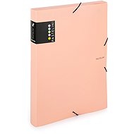 Karton P+P PP box with rubber A4 PASTELINI apricot - Document Folder