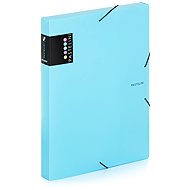 Karton P+P PP box with rubber A4 PASTELINI blue - Document Folder