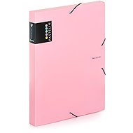 Karton P+P PP box with rubber A4 PASTELINI pink - Document Folder