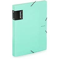Karton P+P PP box with rubber A4 PASTELINI green - Document Folder