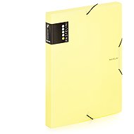 Karton P+P PP box with rubber A4 PASTELINI yellow - Document Folder