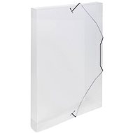 Karton P+P Lines clear PP box with rubber A4 - Document Folder