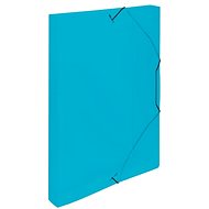 Karton P+P Lines blue PP box with rubber A4 - Document Folder