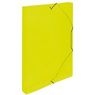 Karton P+P Lines yellow PP box with rubber A4 - Document Folder