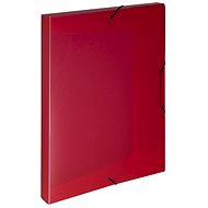 Karton P+P Opaline red PP box with rubber A4 - Document Folder
