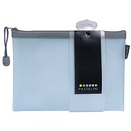 Karton P+P Mesh envelope with zipper A5 - PASTELINI blue - Document Folder